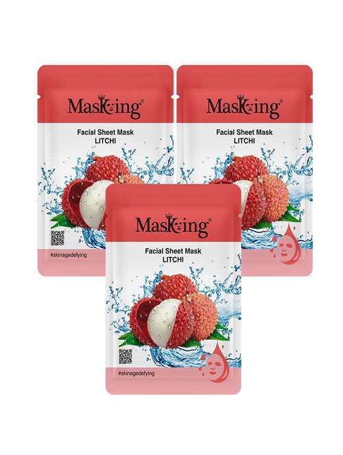 masking beauty facial sheet mask litchi 20ml each (pack of 3) - 18234498 - Standard Image - 0