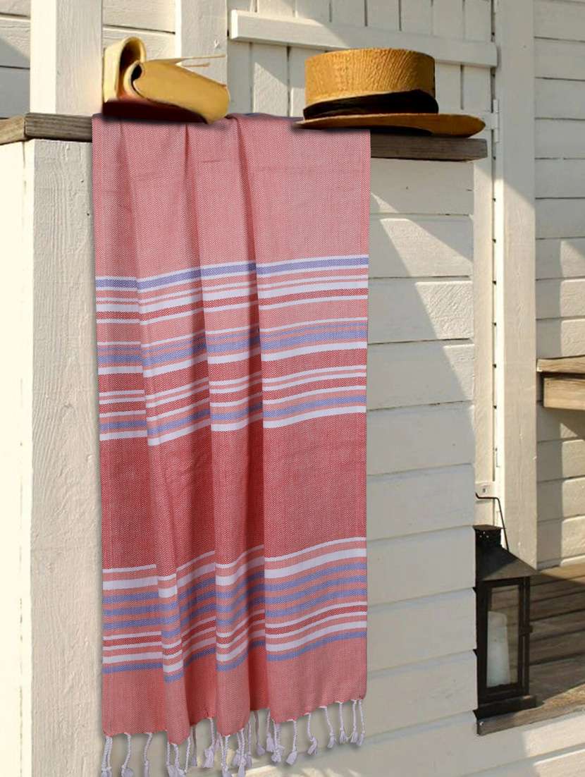 bianca turkish hammam towel (100% cotton organic) -1pc bath towel (jadore) stripe-pink
