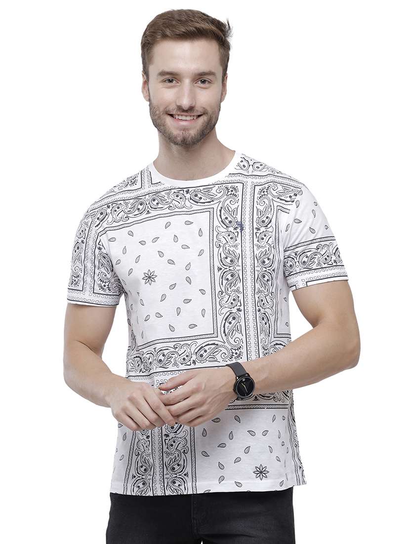 white all over print t-shirt