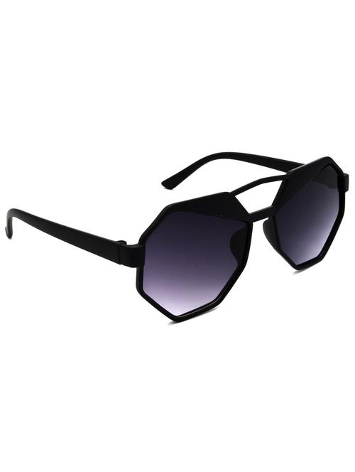 hrinkar men women boys & girls round & sunglasses black frame, grey lens (medium) - 18239127 - Standard Image - 0