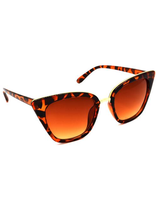hrinkar men women boys & girls cat-eye &  sunglasses brown frame, brown lens (medium) - 18239129 -  Standard Image - 0