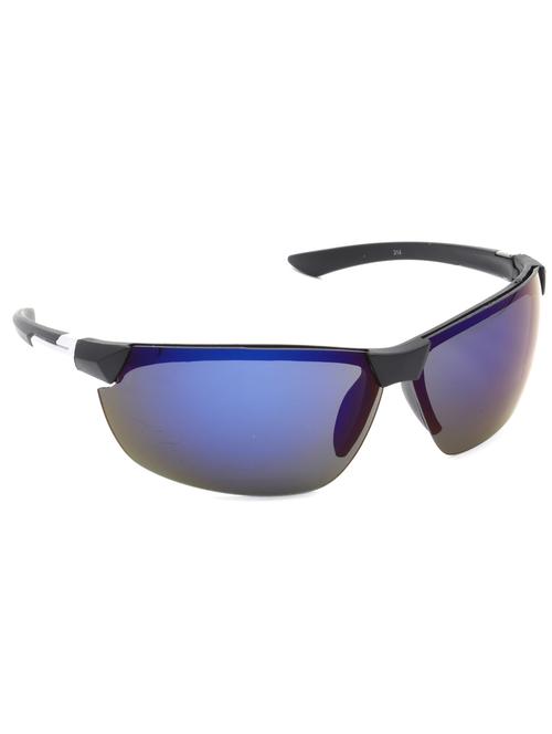 hrinkar men women boys & girls sports & sunglasses silver frame, blue lens (medium) - 18239134 - Standard Image - 0