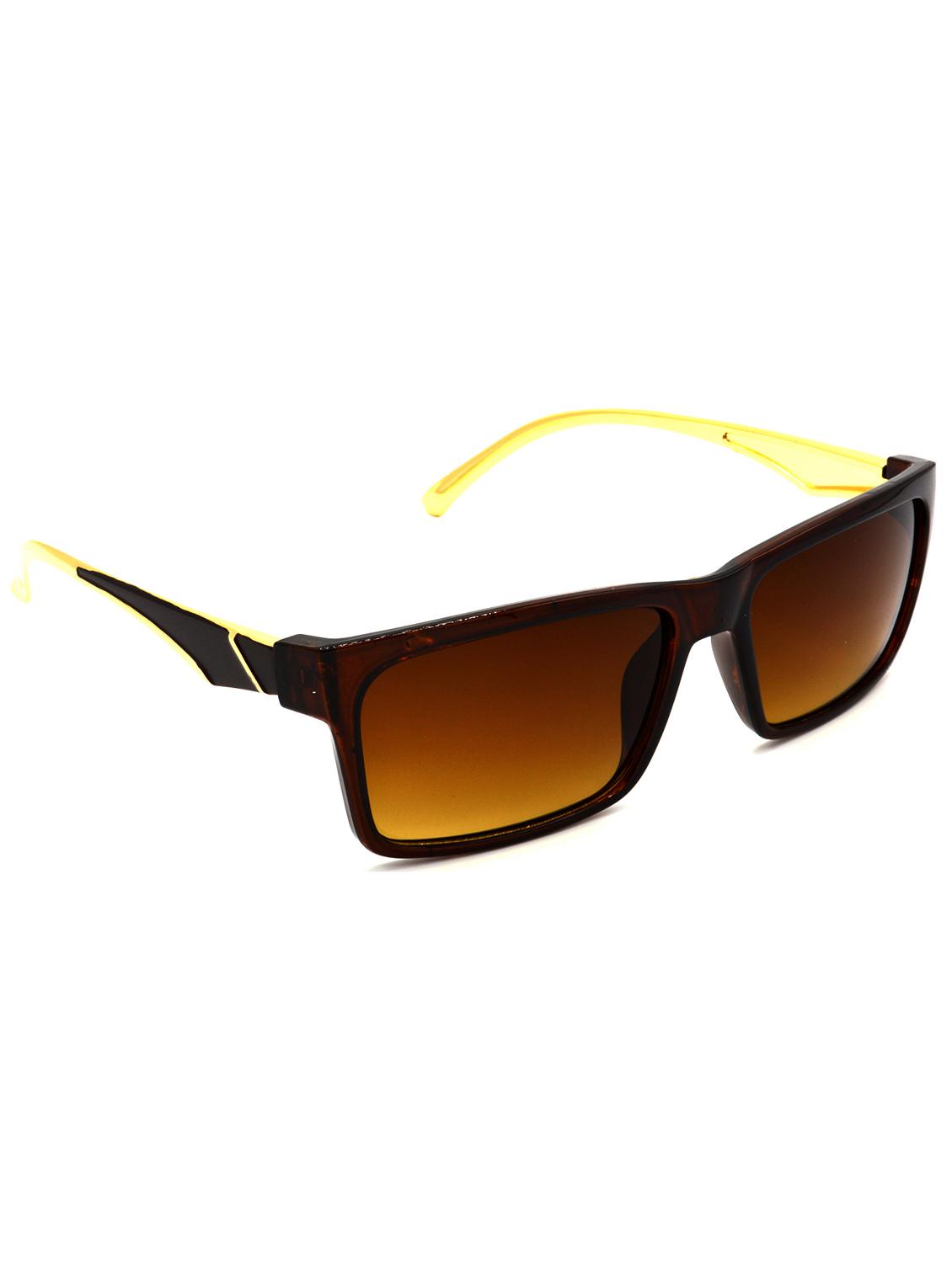 hrinkar men women boys & girls rectangular &  sunglasses golden frame, grey lens (medium) - 18239141 -  Zoom Image - 0