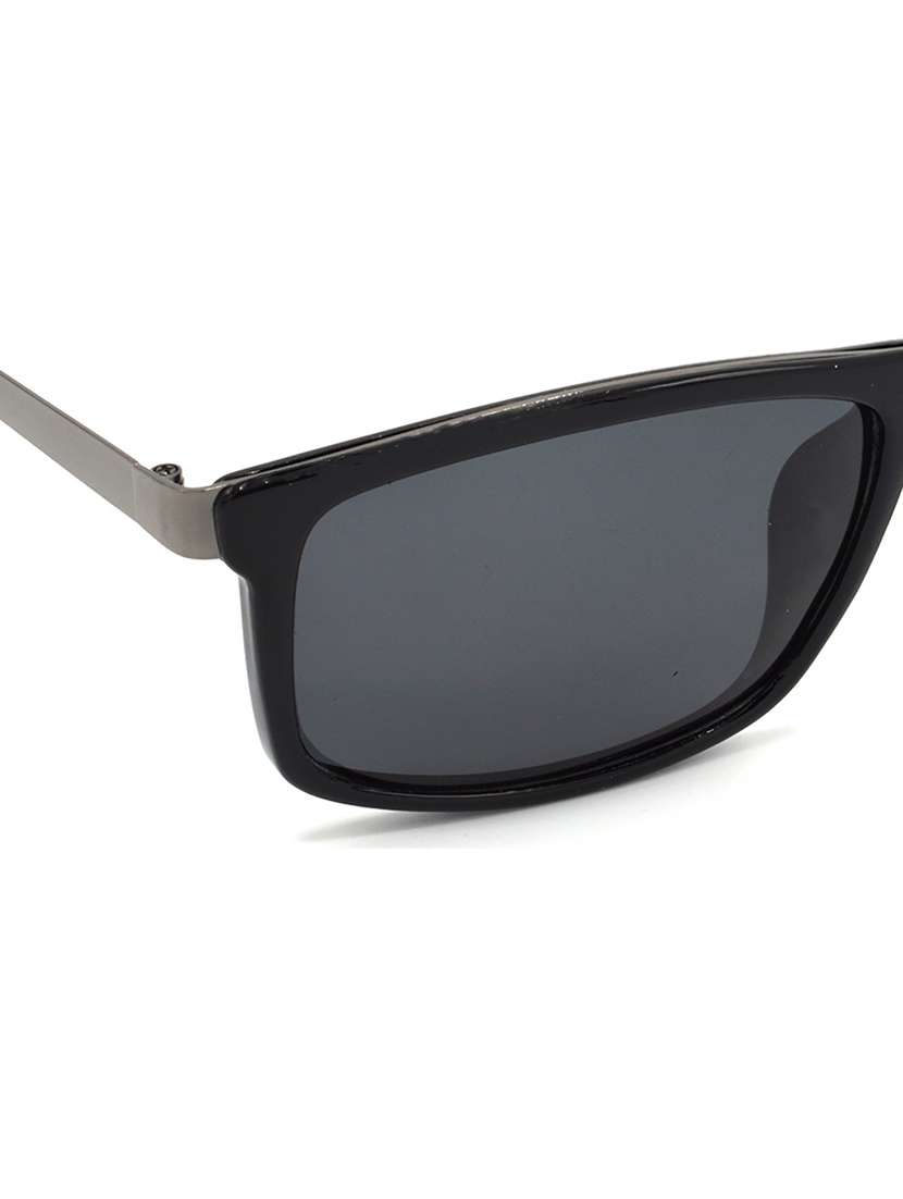 hrinkar men women boys & girls rectangular &  sunglasses grey frame, grey lens (medium) - 18239191 -  Standard Image - 3