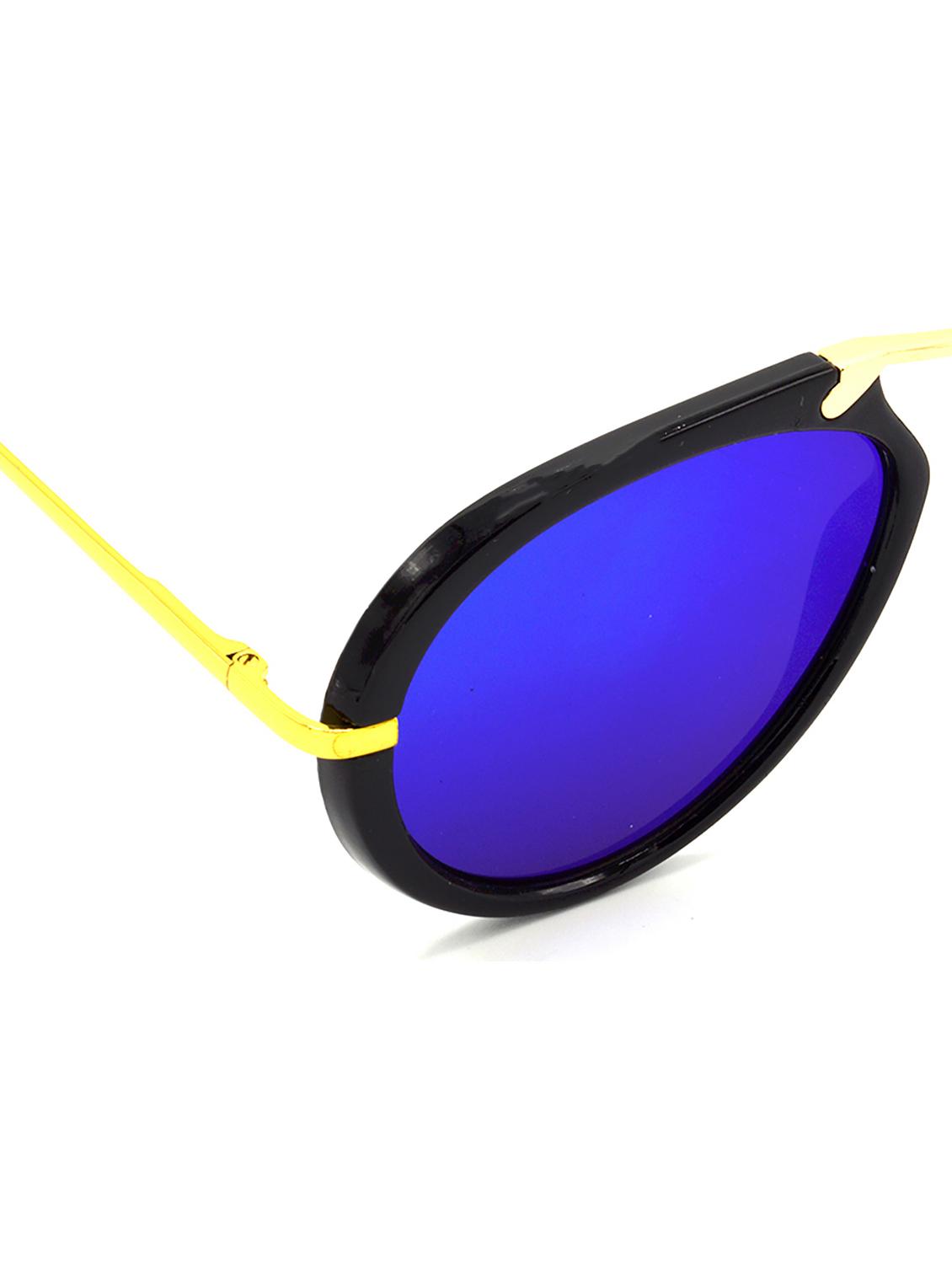 hrinkar men women boys & girls wrap-around & sunglasses black frame, blue lens (medium) - 18239194 - Standard Image - 3