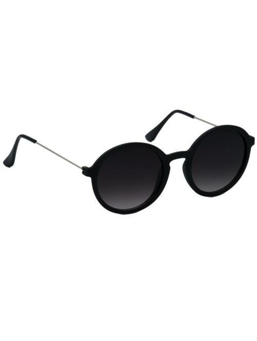 hrinkar men women boys & girls oval &  sunglasses black frame, grey lens (medium) - 18239207 -  Standard Image - 0