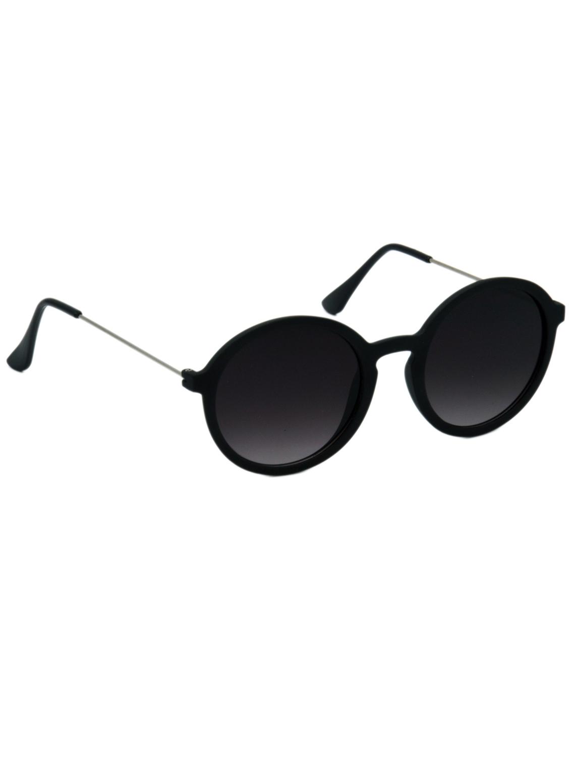 hrinkar men women boys & girls oval &  sunglasses black frame, grey lens (medium) - 18239207 -  Zoom Image - 0