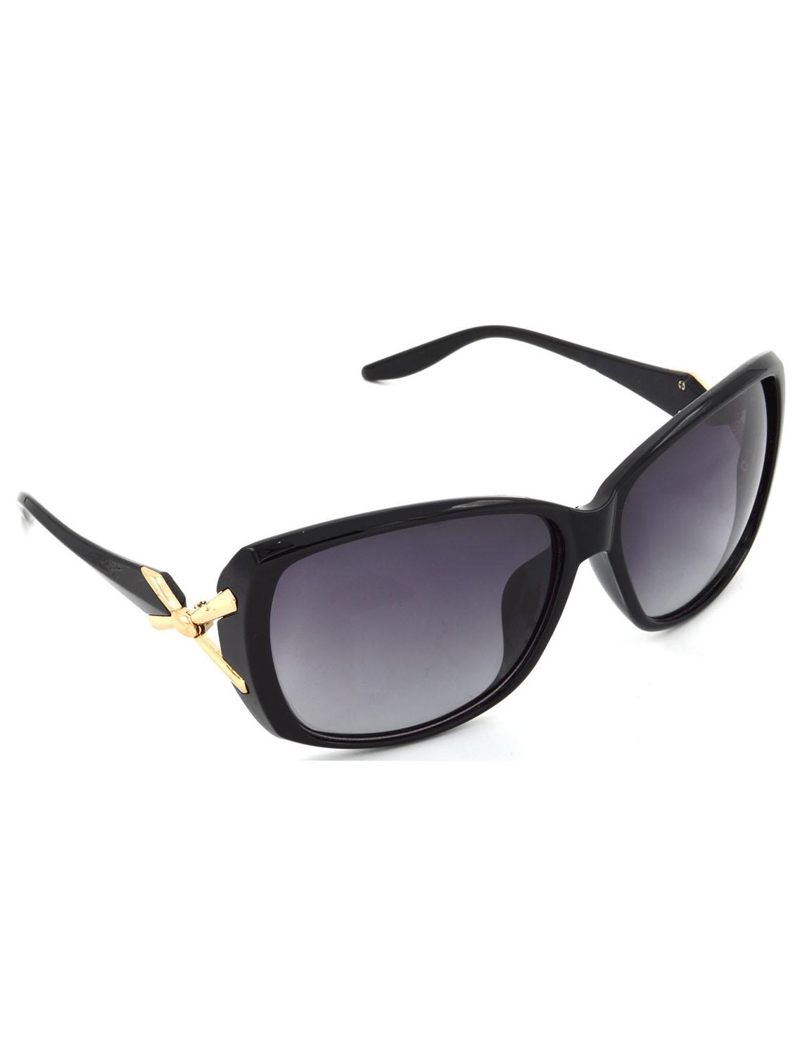 hrinkar men women boys & girls rectangular & sunglasses golden frame, grey lens (medium) - 18239218 - Zoom Image - 0