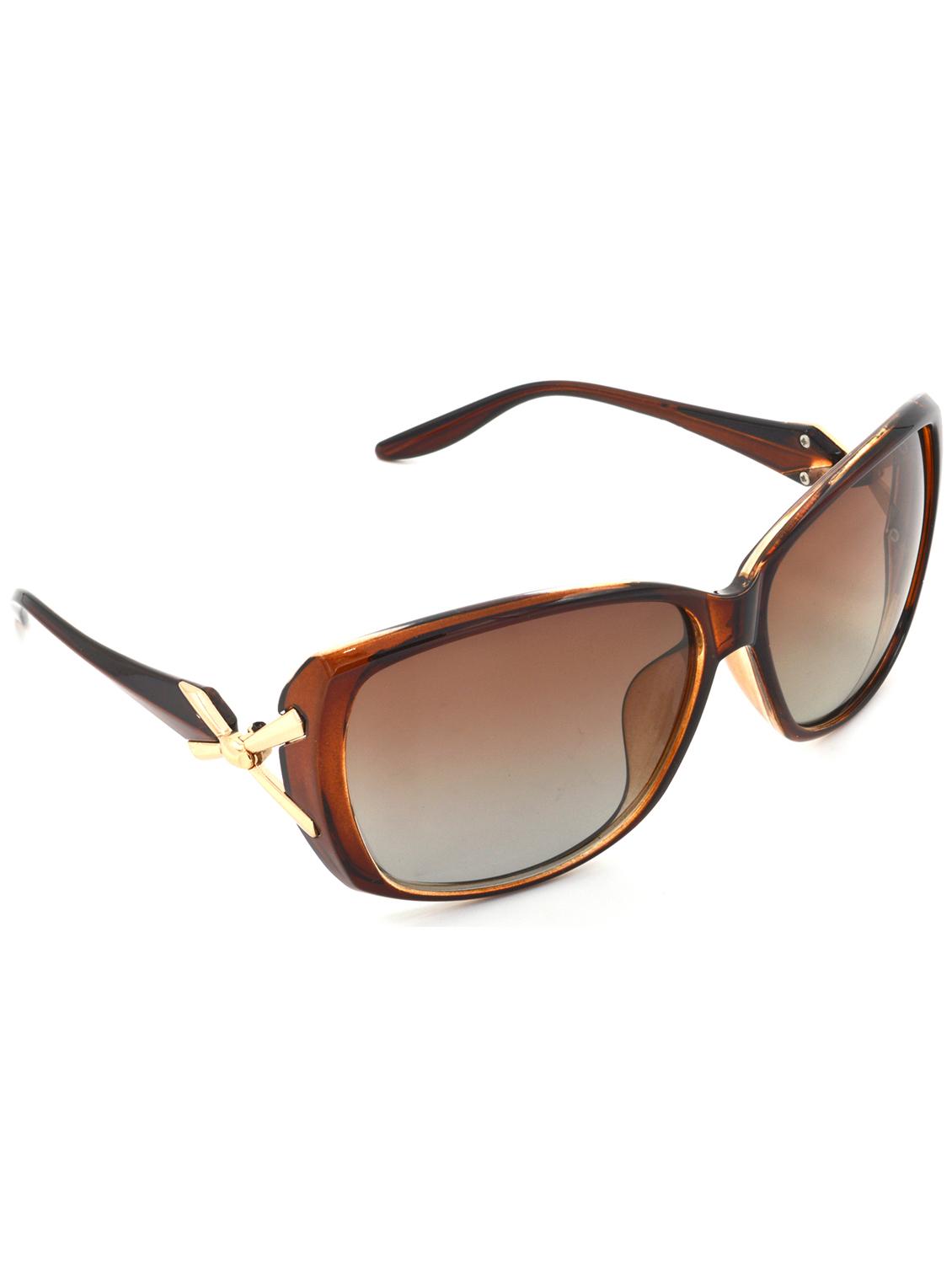 hrinkar men women boys & girls rectangular & sunglasses golden frame, grey lens (medium) - 18239219 - Zoom Image - 0