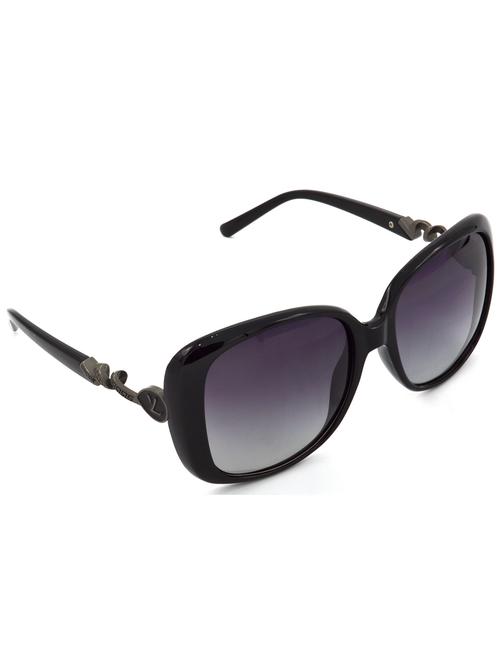 hrinkar men women boys & girls rectangular &  sunglasses black frame, grey lens (medium) - 18239224 -  Standard Image - 0