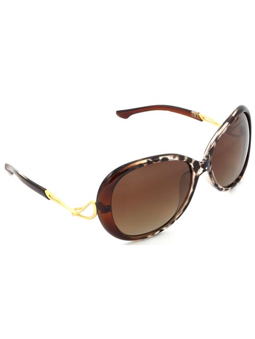 hrinkar men women boys & girls rectangular & sunglasses golden frame, brown lens (medium) - 18239233 - Standard Image - 0