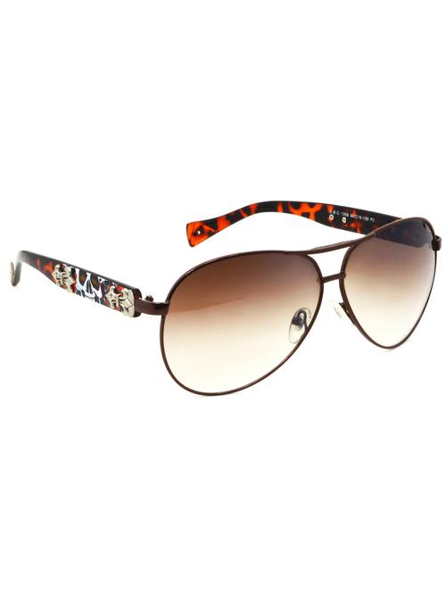 hrinkar men women boys & girls aviator &  sunglasses multicolor frame, brown lens (medium) - 18239268 -  Standard Image - 0