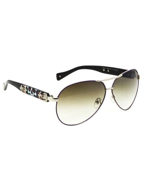 hrinkar men women boys & girls aviator &  sunglasses multicolor frame, brown lens (medium) - 18239270 -  Standard Image - 0