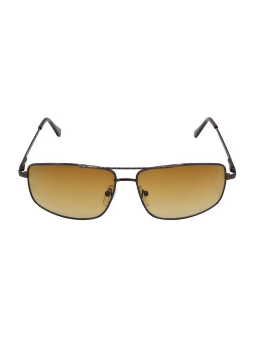 hrinkar men women boys & girls rectangular & sunglasses brown frame, brown lens (medium) - 18239519 - Standard Image - 0