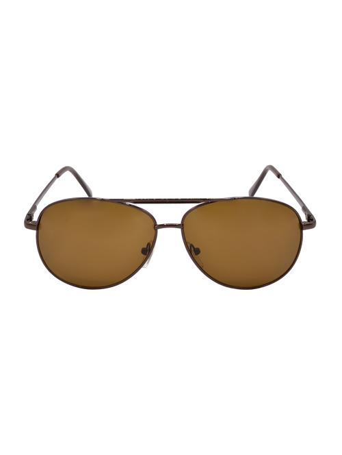 hrinkar men women boys & girls aviator &  sunglasses brown frame, brown lens (medium) - 18239537 -  Standard Image - 0