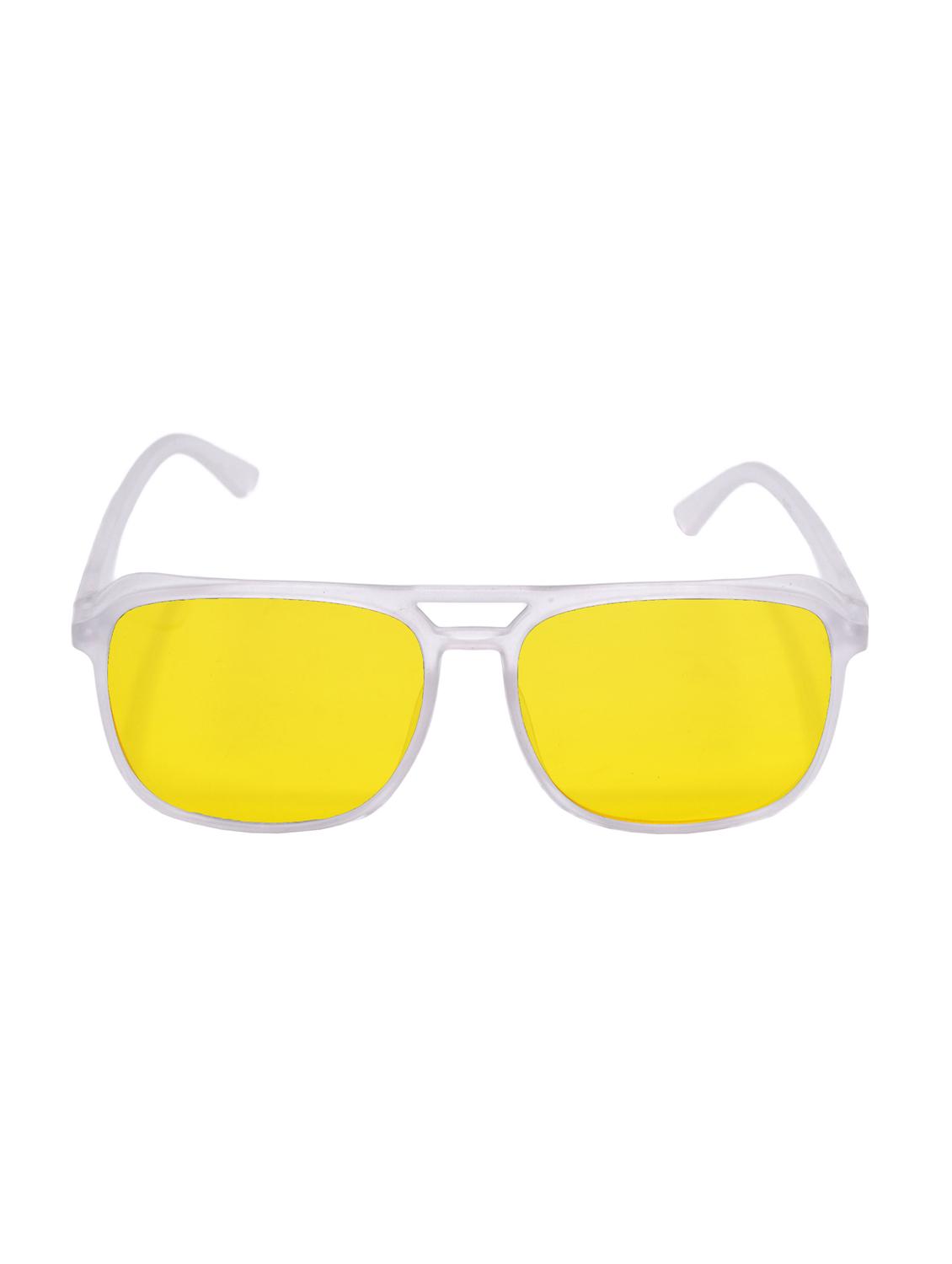 hrinkar men women boys & girls retro square &  sunglasses white frame, brown lens (medium) - 18239550 -  Zoom Image - 0