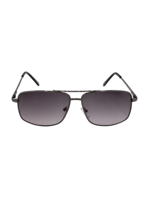 hrinkar men women boys & girls rectangular & sunglasses grey frame, black lens (medium) - 18239553 - Standard Image - 0