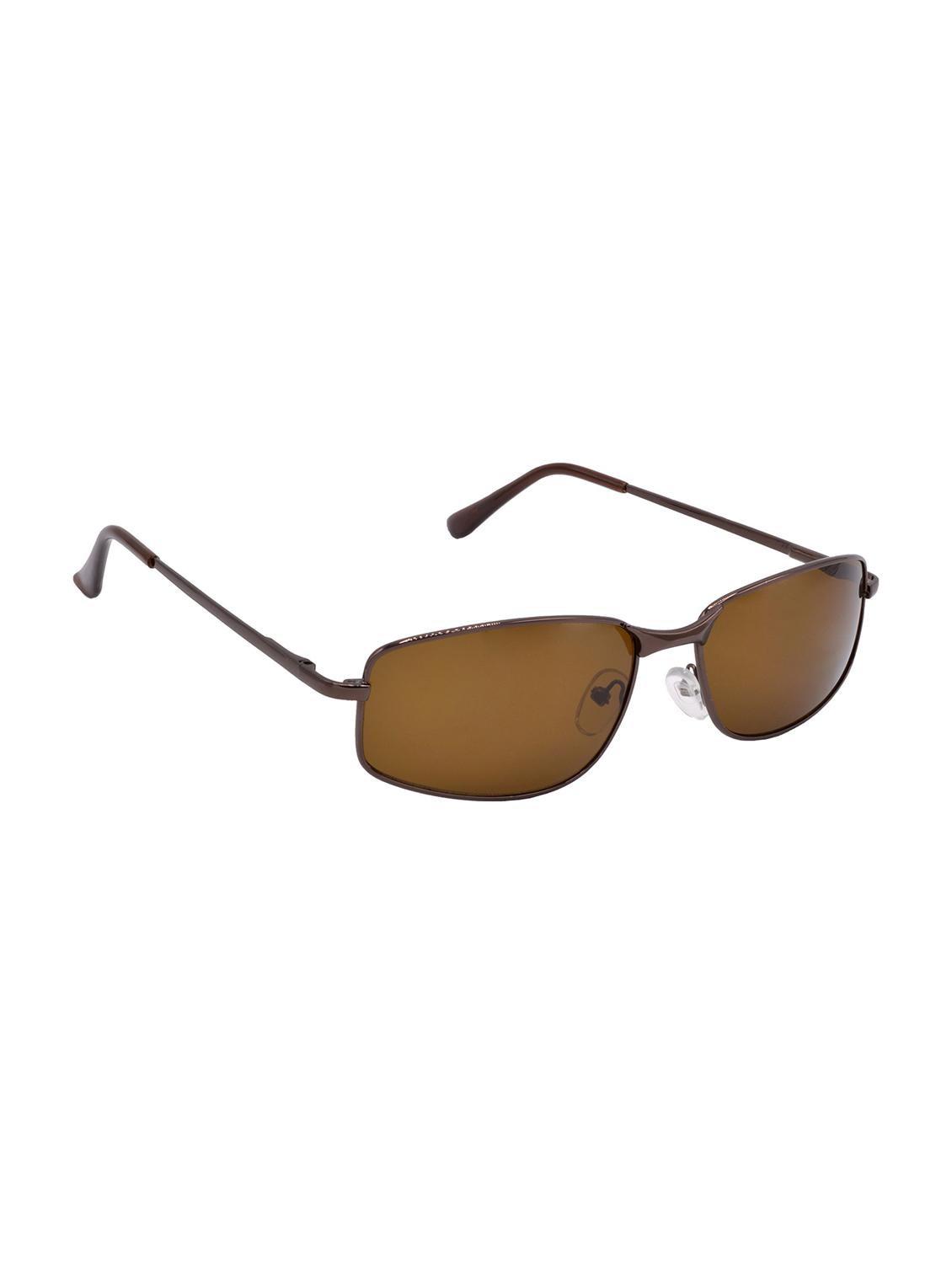 hrinkar men women boys & girls rectangular & sunglasses brown frame, brown lens (medium) - 18239568 - Standard Image - 3