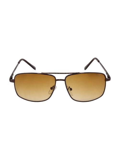 hrinkar men women boys & girls rectangular &  sunglasses brown frame, brown lens (medium) - 18239575 -  Standard Image - 0