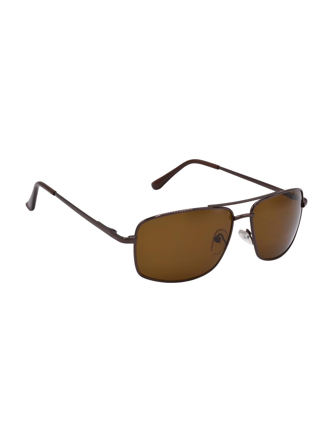 hrinkar men women boys & girls rectangular & sunglasses brown frame, brown lens (medium) - 18239579 - Standard Image - 3