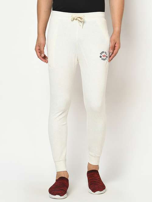 white solid track pant - 18239846 - Standard Image - 0