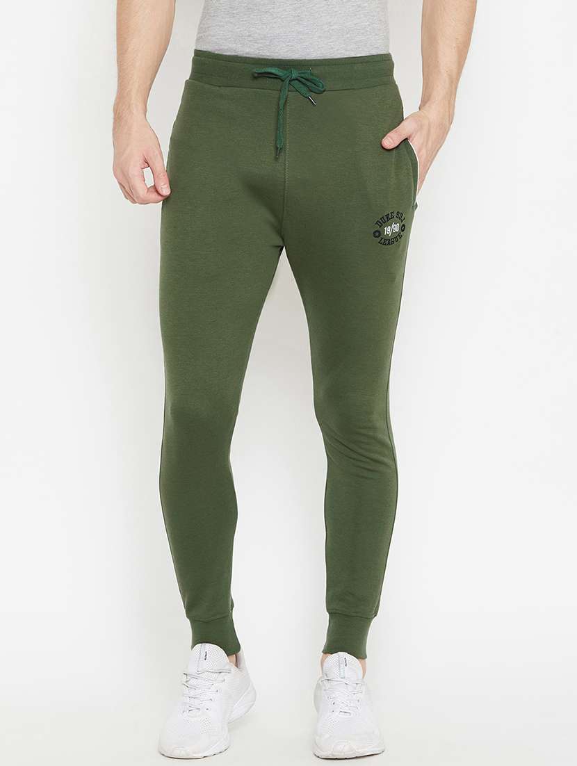 green solid track pant - 18239848 - Zoom Image - 0