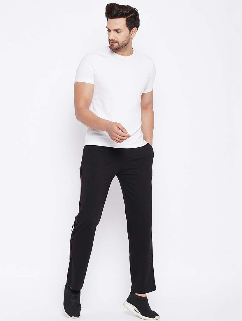 black side taped track pant - 18239851 -  Standard Image - 3