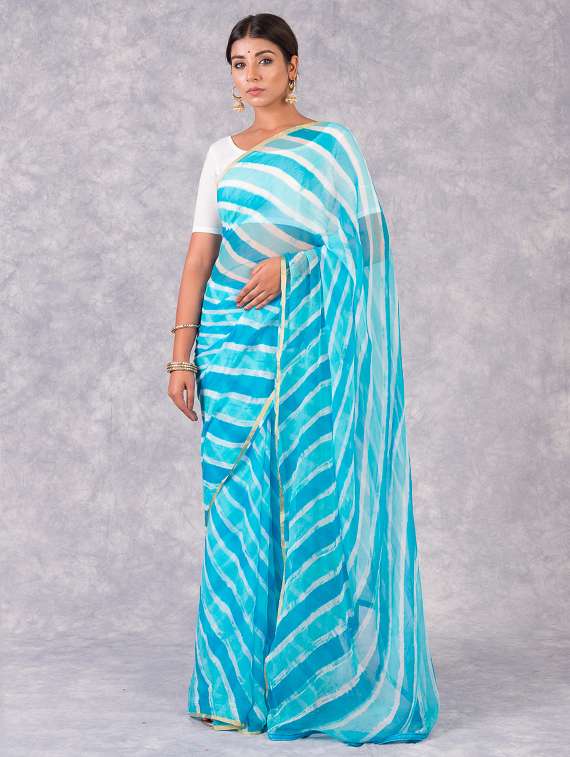 leheriya printed saree  with blouse