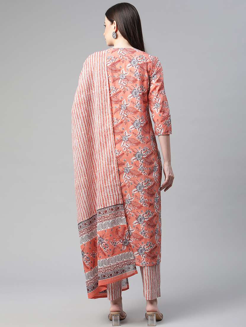 floral print kurta pant set - 18245093 - Standard Image - 3