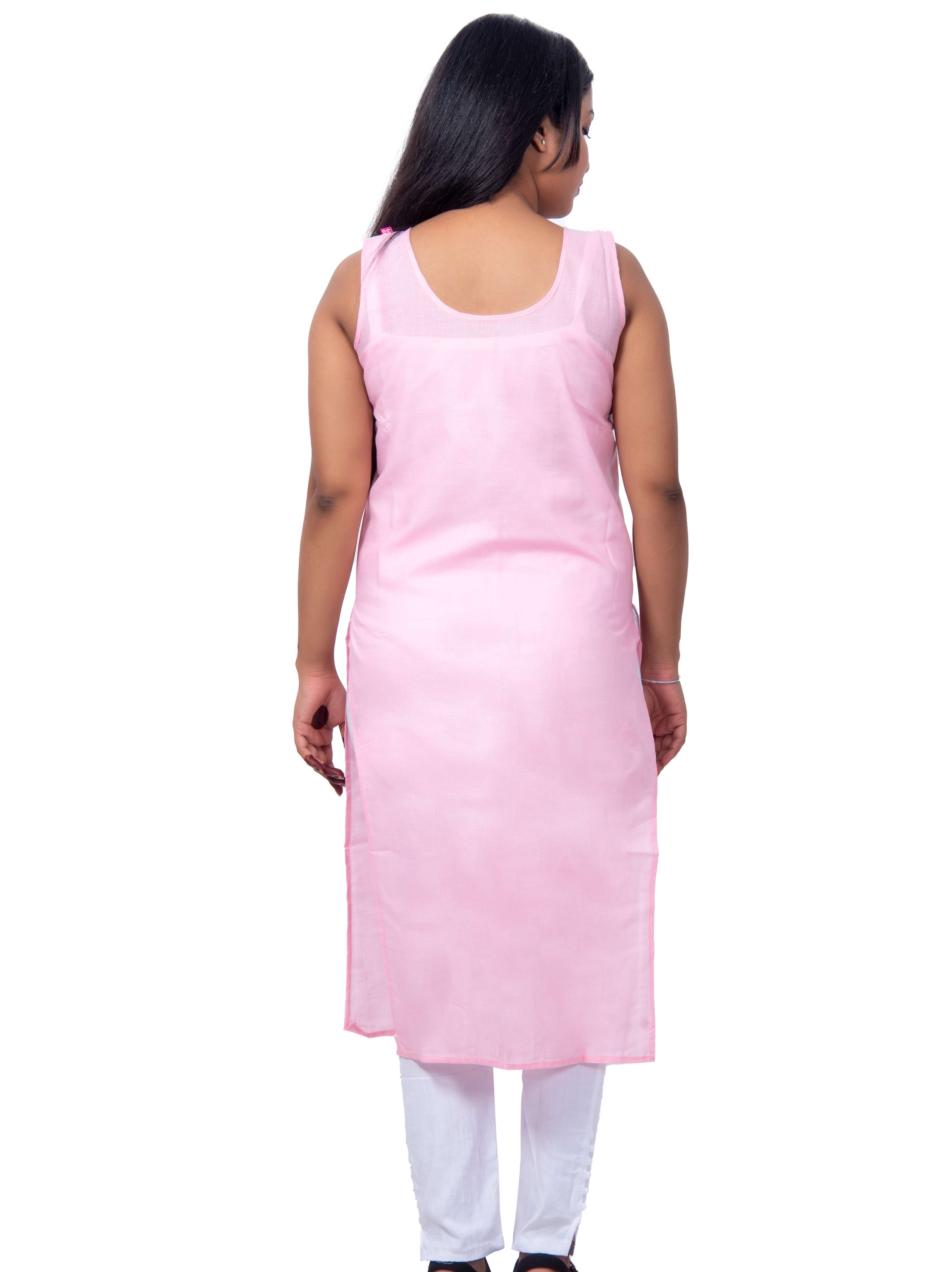 Kurti Womens Cotton Slip Pure Cotton Solid Long Camisole Inner