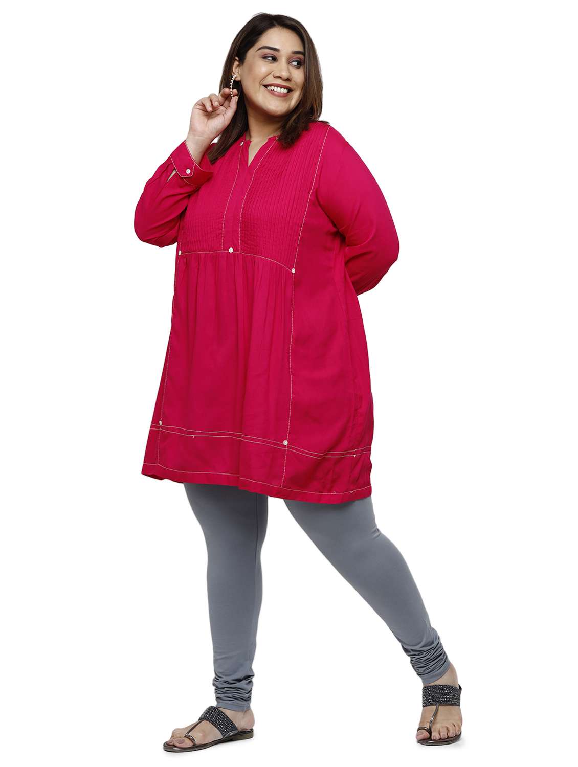 mid rise solid plus legging - 18246349 - Standard Image - 3
