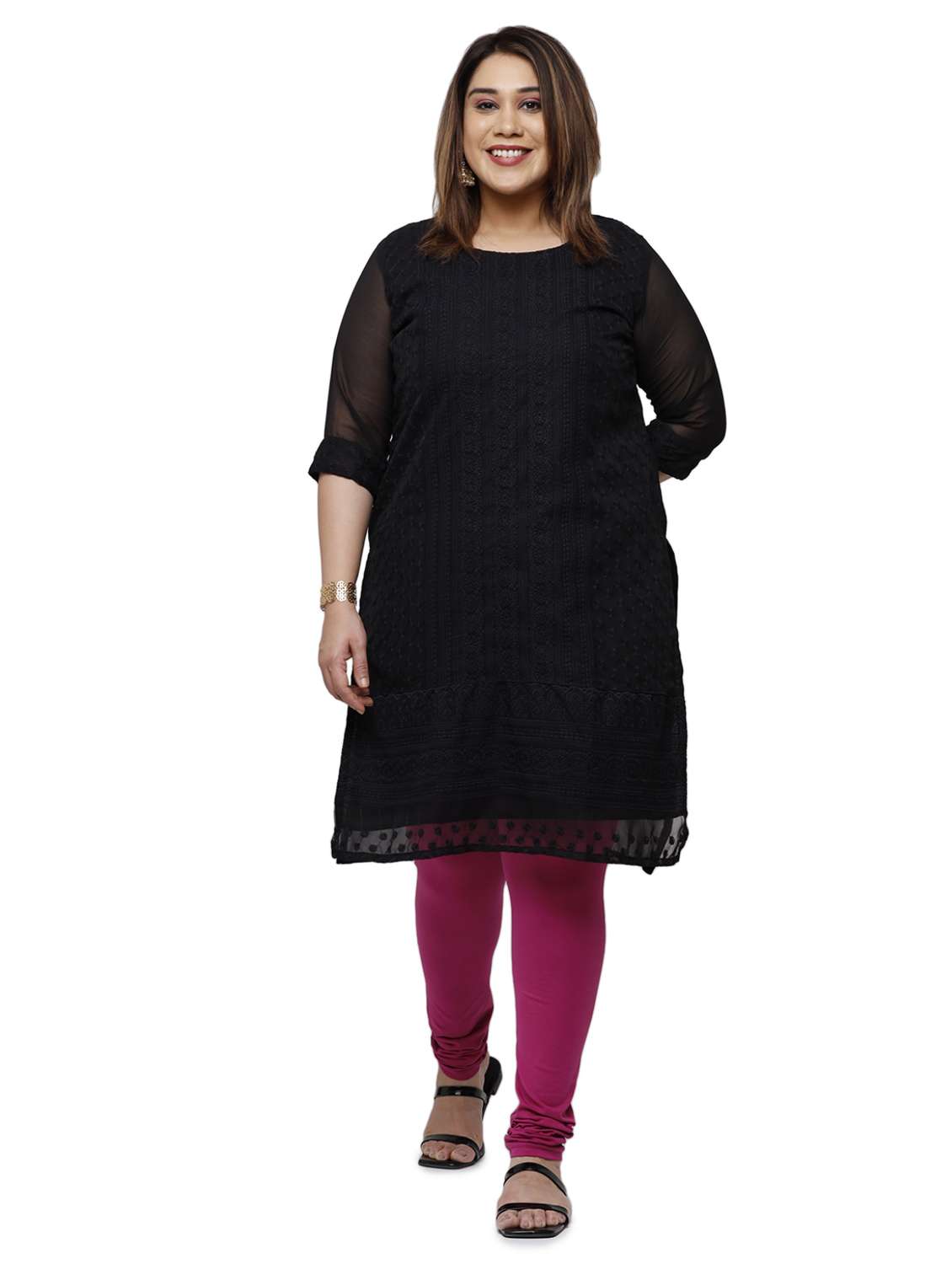 mid rise solid plus legging - 18246371 -  Standard Image - 3