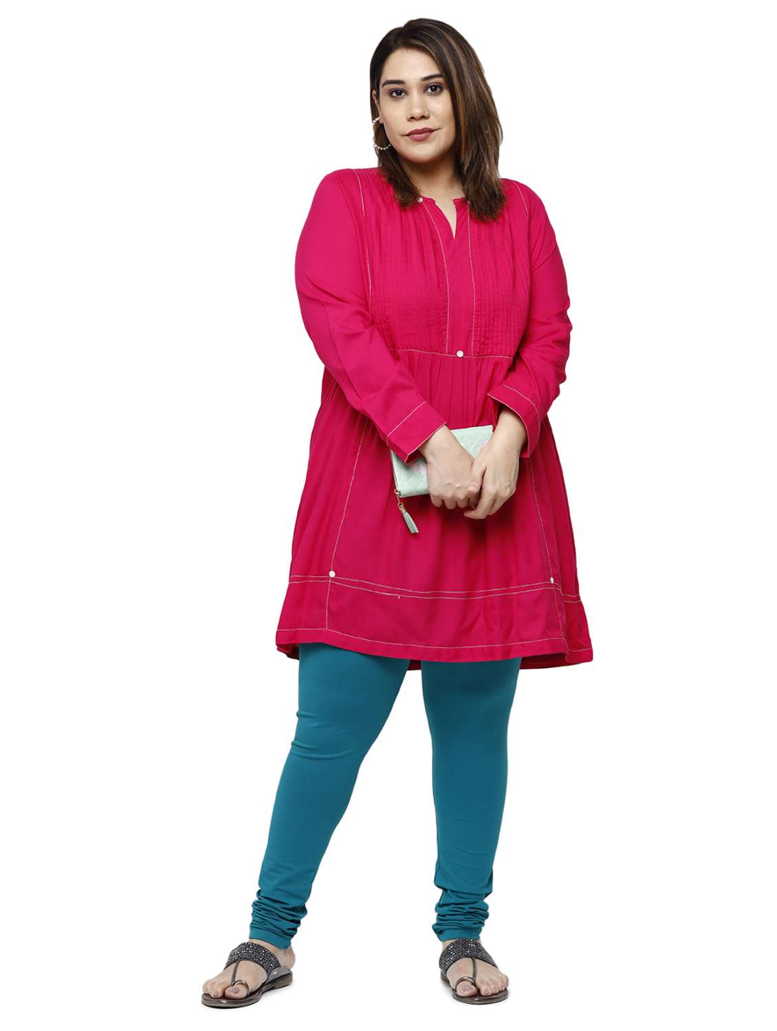 mid rise solid plus legging - 18246381 -  Standard Image - 3