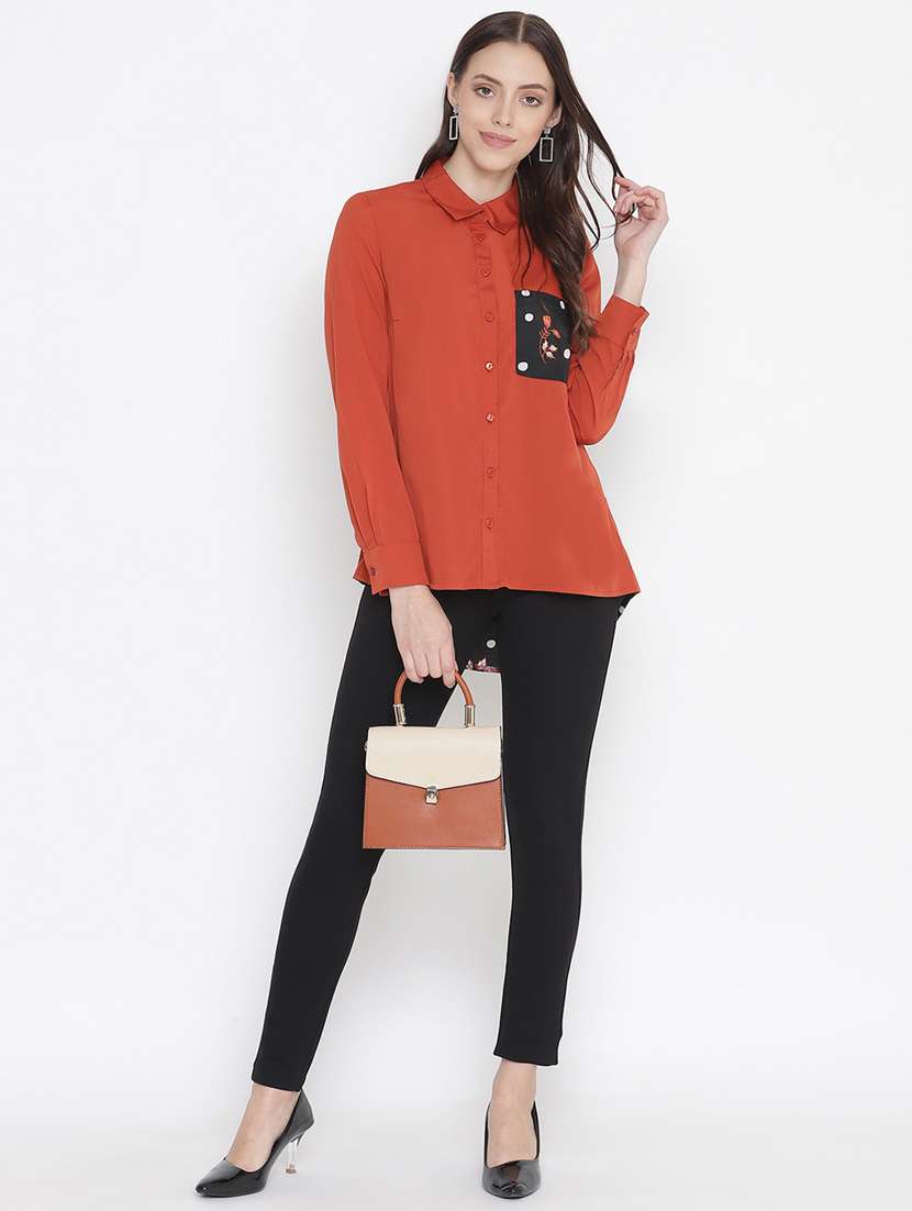 color block regular shirt - 18246551 - Standard Image - 3