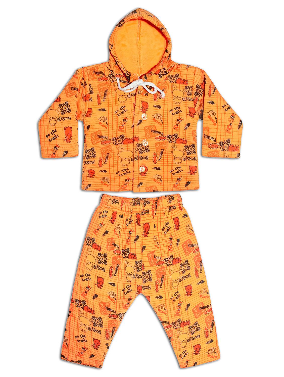 orange fleece printed twin sets & jump suit - 18246884 - Zoom Image - 0