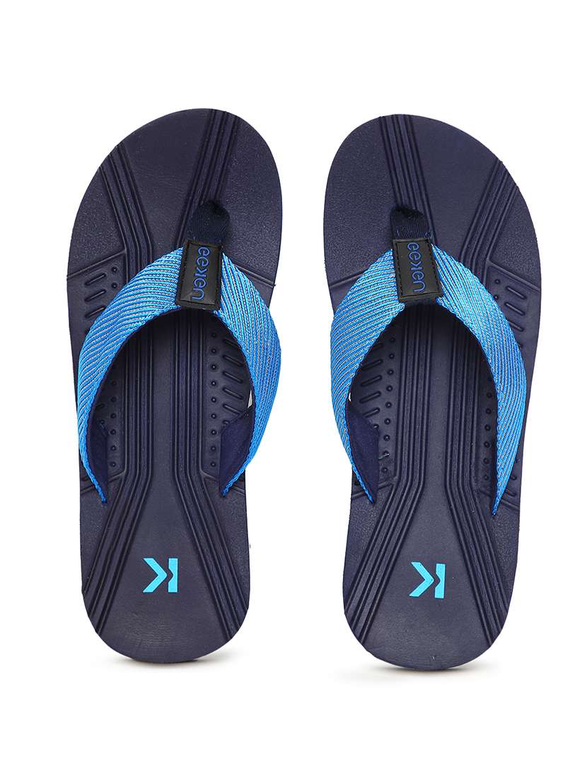 navy pvc slip on flip flops - 18247142 -  Standard Image - 3