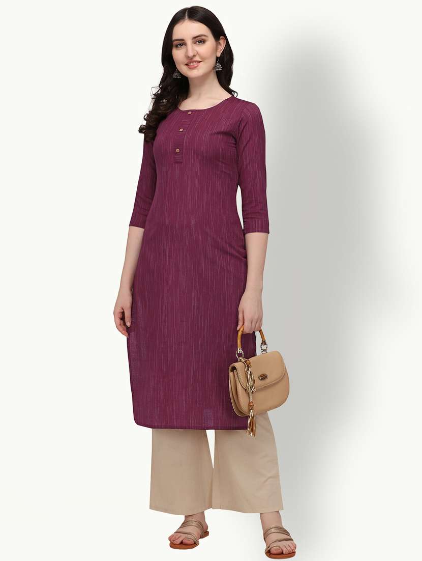 women's straight kurta - 18247816 -  Standard Image - 3