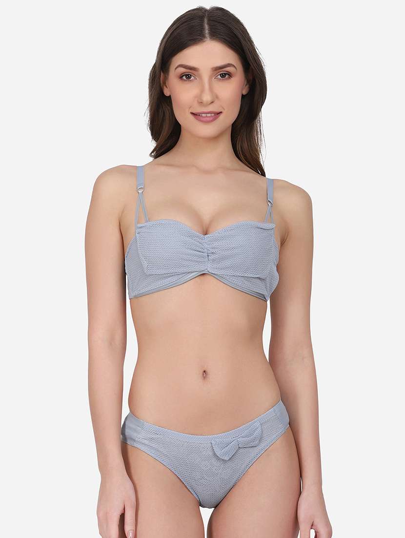 grey lace bras and panty set - 18247932 - Zoom Image - 0