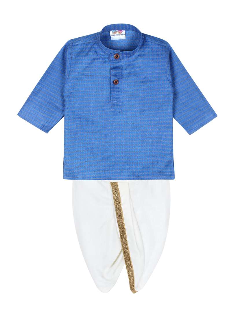 blue dhoti kurta set 