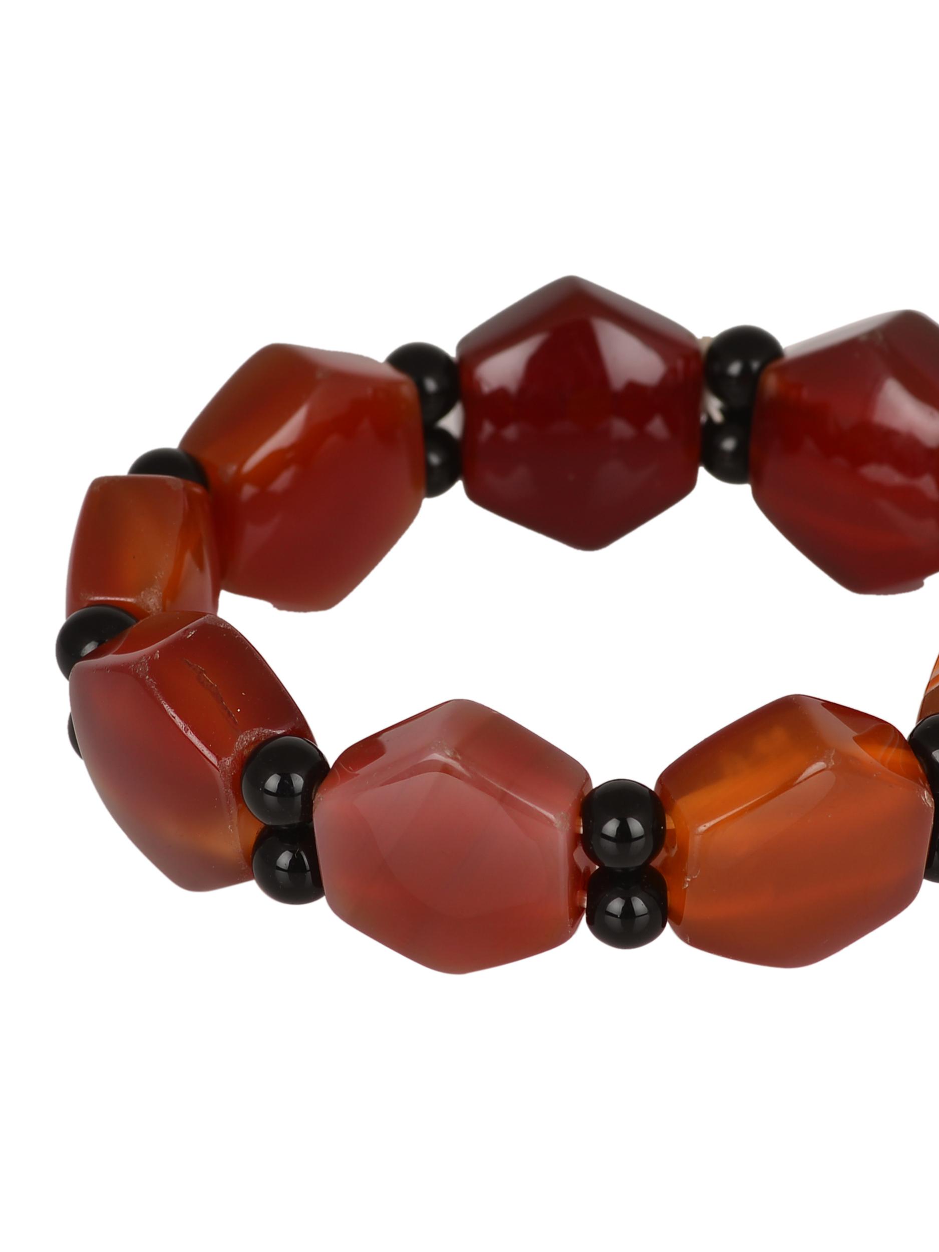 Carnelian Unisex Natural Crystal Stone Bracelet. – Reshamm Crystal Vastu