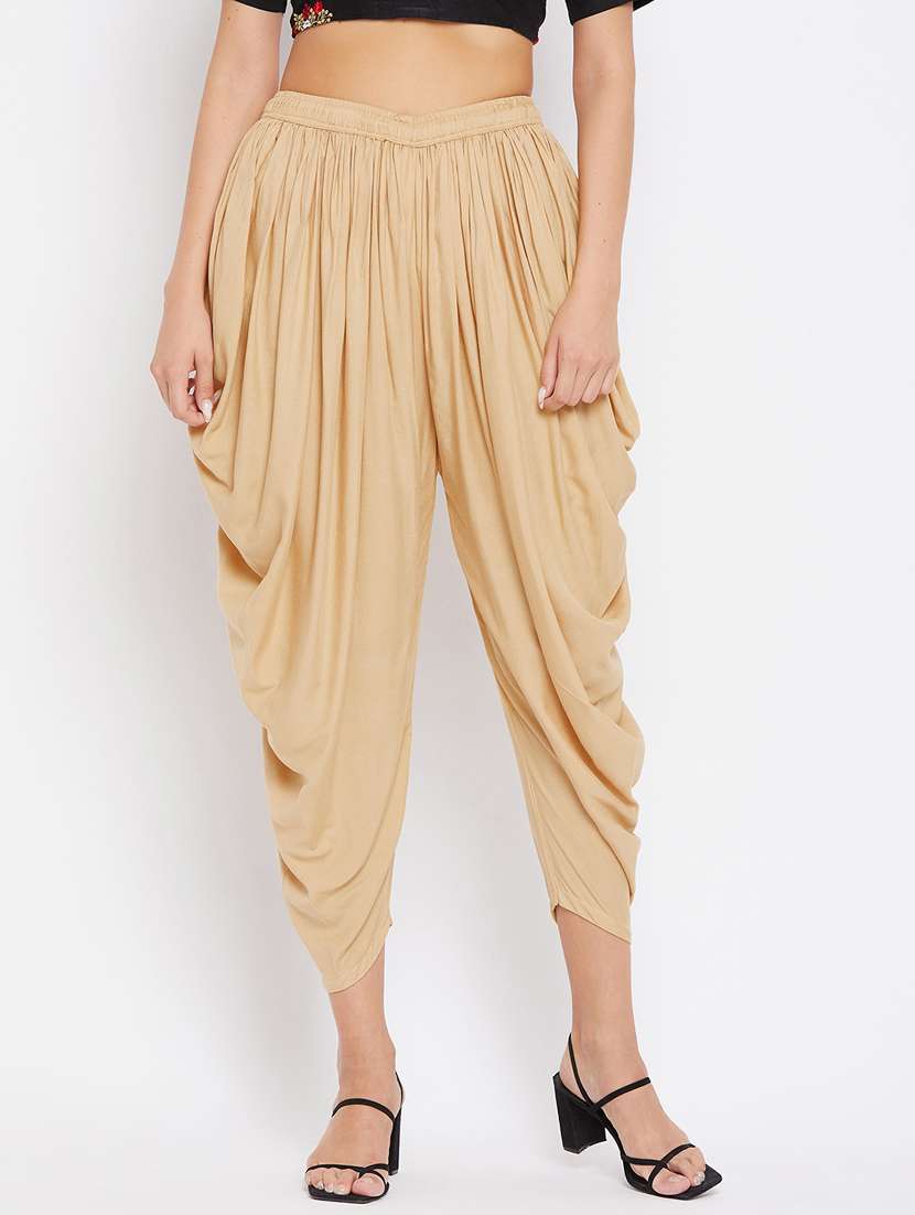 beige rayon dhoti salwar salwars