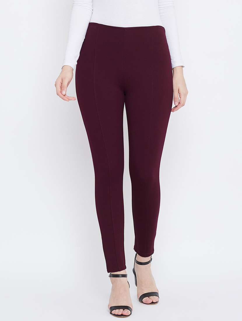 solid mid rise ankle length jegging - 18248822 -  Zoom Image - 0