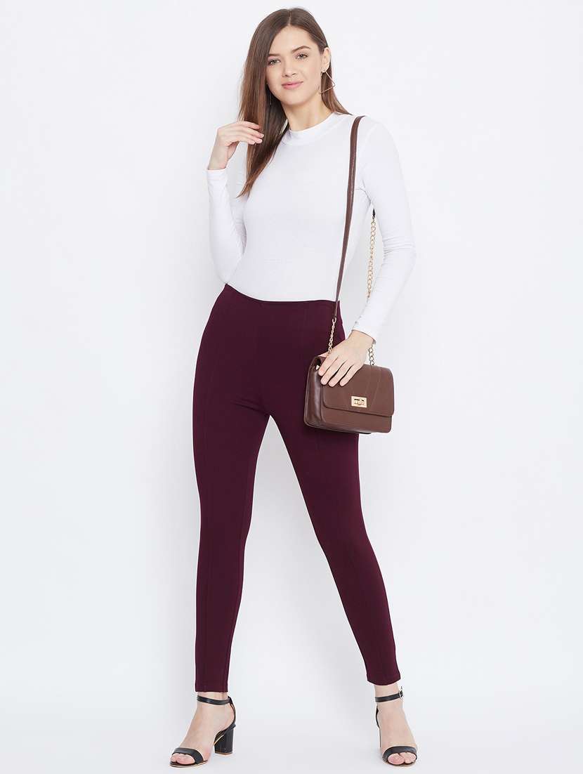 solid mid rise ankle length jegging - 18248822 -  Standard Image - 3