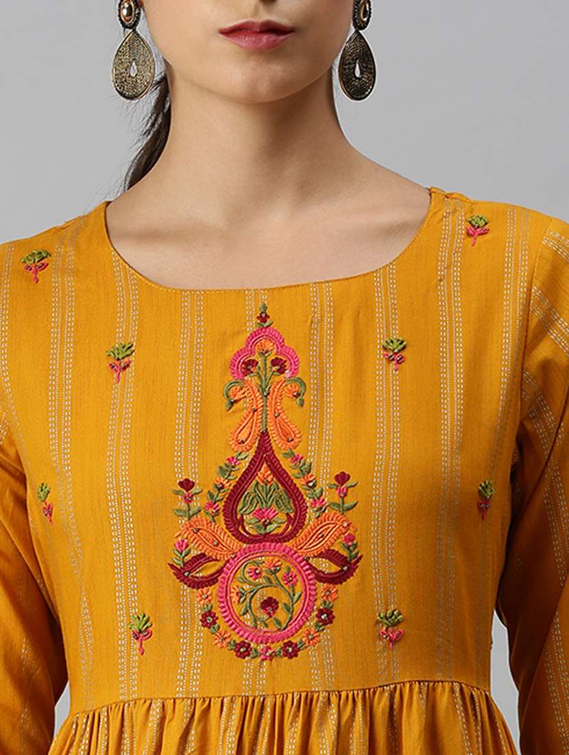 women's tiered kurta - 18249169 -  Standard Image - 3