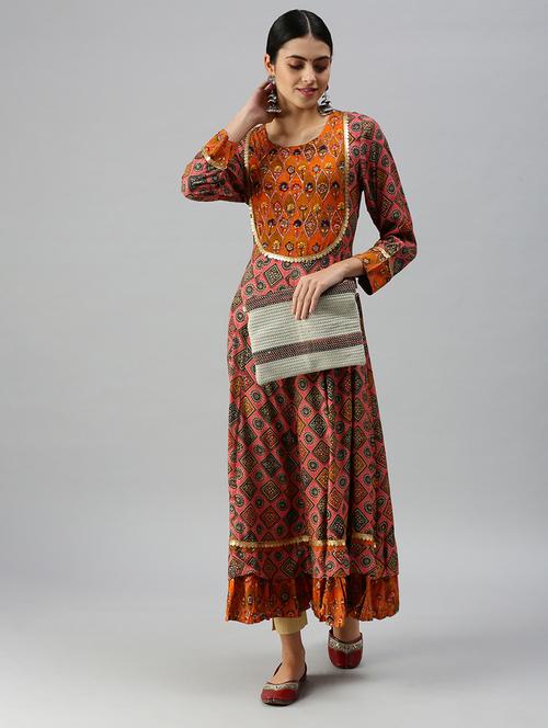 women's flared kurta - 18249173 - Standard Image - 0