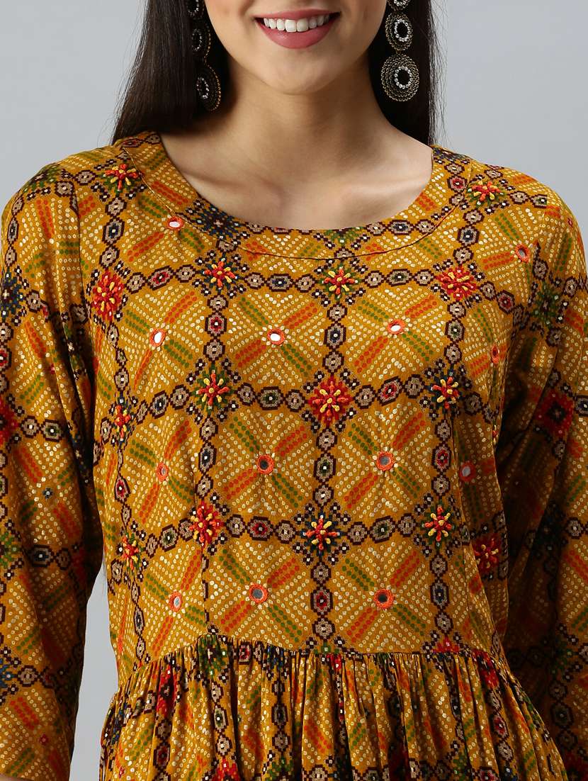 women's flared kurta - 18249269 - Standard Image - 3