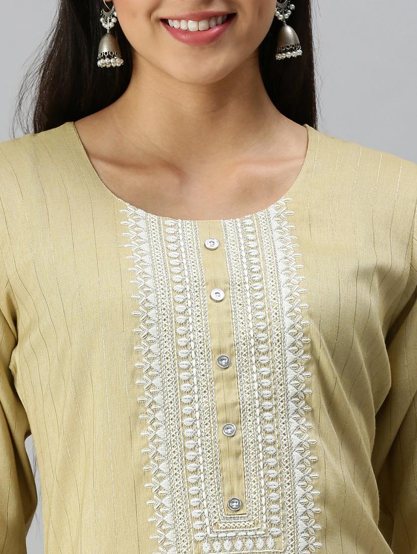 women's straight kurta - 18249284 - Standard Image - 3
