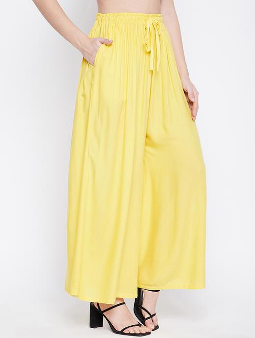 mid rise solid palazzo - 18249322 - Standard Image - 0