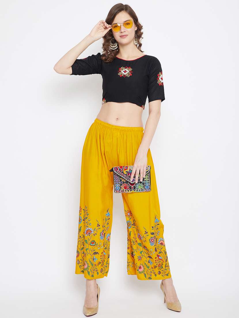 Yellow Printed Palazzo