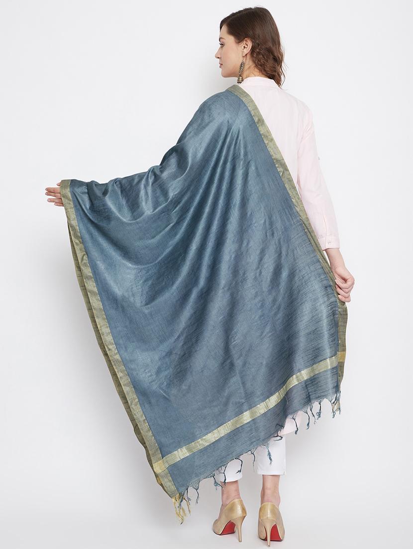 plain woven dupatta - 18249444 - Standard Image - 3